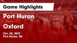 Port Huron  vs Oxford  Game Highlights - Oct. 30, 2023