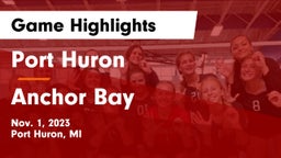 Port Huron  vs Anchor Bay  Game Highlights - Nov. 1, 2023