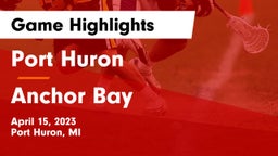 Port Huron  vs Anchor Bay  Game Highlights - April 15, 2023