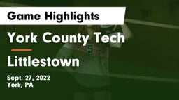 York County Tech  vs Littlestown  Game Highlights - Sept. 27, 2022