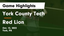 York County Tech  vs Red Lion  Game Highlights - Oct. 13, 2022
