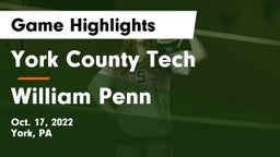York County Tech  vs William Penn  Game Highlights - Oct. 17, 2022