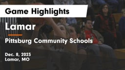 Lamar  vs Pittsburg Community Schools Game Highlights - Dec. 8, 2023