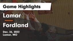 Lamar  vs Fordland  Game Highlights - Dec. 26, 2022