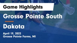 Grosse Pointe South  vs Dakota  Game Highlights - April 19, 2022