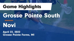 Grosse Pointe South  vs Novi  Game Highlights - April 22, 2022