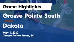 Grosse Pointe South  vs Dakota  Game Highlights - May 5, 2022