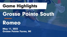 Grosse Pointe South  vs Romeo  Game Highlights - May 11, 2023