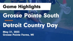 Grosse Pointe South  vs Detroit Country Day  Game Highlights - May 31, 2023