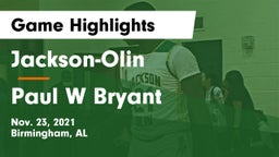 Jackson-Olin  vs Paul W Bryant  Game Highlights - Nov. 23, 2021