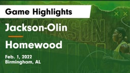 Jackson-Olin  vs Homewood  Game Highlights - Feb. 1, 2022