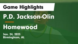 P.D. Jackson-Olin  vs Homewood  Game Highlights - Jan. 24, 2023