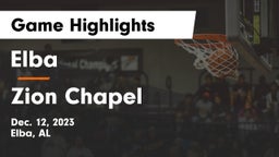 Elba  vs Zion Chapel  Game Highlights - Dec. 12, 2023