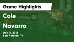 Cole  vs Navarro  Game Highlights - Dec. 5, 2019