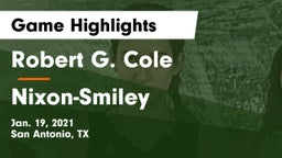 Robert G. Cole  vs Nixon-Smiley  Game Highlights - Jan. 19, 2021