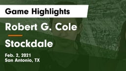 Robert G. Cole  vs Stockdale  Game Highlights - Feb. 2, 2021