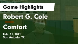 Robert G. Cole  vs Comfort  Game Highlights - Feb. 11, 2021