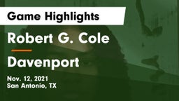 Robert G. Cole  vs Davenport  Game Highlights - Nov. 12, 2021