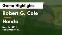 Robert G. Cole  vs Hondo  Game Highlights - Nov. 16, 2021