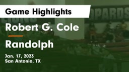 Robert G. Cole  vs Randolph  Game Highlights - Jan. 17, 2023