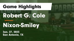 Robert G. Cole  vs Nixon-Smiley  Game Highlights - Jan. 27, 2023