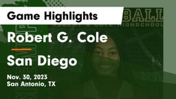 Robert G. Cole  vs San Diego  Game Highlights - Nov. 30, 2023