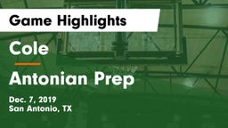 Cole  vs Antonian Prep  Game Highlights - Dec. 7, 2019