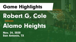 Robert G. Cole  vs Alamo Heights  Game Highlights - Nov. 24, 2020