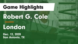 Robert G. Cole  vs London  Game Highlights - Dec. 12, 2020
