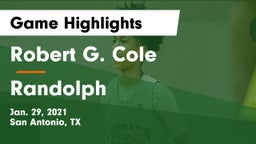 Robert G. Cole  vs Randolph  Game Highlights - Jan. 29, 2021