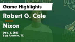 Robert G. Cole  vs Nixon  Game Highlights - Dec. 2, 2023