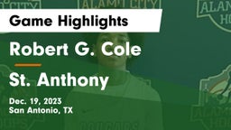 Robert G. Cole  vs St. Anthony Game Highlights - Dec. 19, 2023