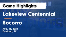 Lakeview Centennial  vs Socorro  Game Highlights - Aug. 13, 2022