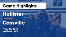 Hollister  vs Cassville  Game Highlights - Nov. 29, 2018