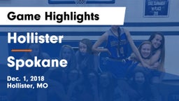 Hollister  vs Spokane  Game Highlights - Dec. 1, 2018