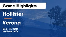 Hollister  vs Verona  Game Highlights - Dec. 19, 2018