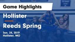 Hollister  vs Reeds Spring  Game Highlights - Jan. 24, 2019