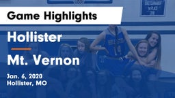 Hollister  vs Mt. Vernon  Game Highlights - Jan. 6, 2020