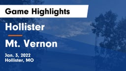 Hollister  vs Mt. Vernon  Game Highlights - Jan. 3, 2022