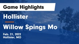 Hollister  vs Willow Spings Mo Game Highlights - Feb. 21, 2022