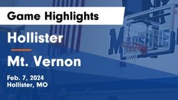 Hollister  vs Mt. Vernon  Game Highlights - Feb. 7, 2024
