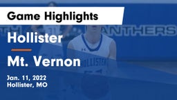 Hollister  vs Mt. Vernon  Game Highlights - Jan. 11, 2022