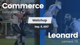 Matchup: Commerce  vs. Leonard  2017