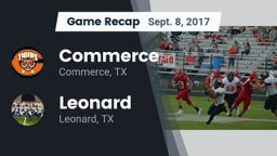 Recap: Commerce  vs. Leonard  2017