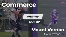 Matchup: Commerce  vs. Mount Vernon  2017