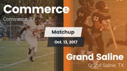 Matchup: Commerce  vs. Grand Saline  2017