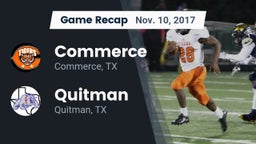 Recap: Commerce  vs. Quitman  2017