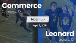 Matchup: Commerce  vs. Leonard  2018