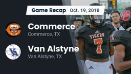 Recap: Commerce  vs. Van Alstyne  2018