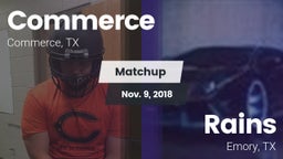 Matchup: Commerce  vs. Rains  2018